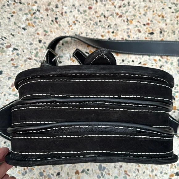 Suede CARRIEL unix bag - hidden pockets